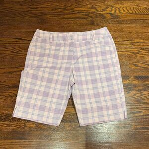 Callaway Golf - Plaid Shorts in Lavender and White